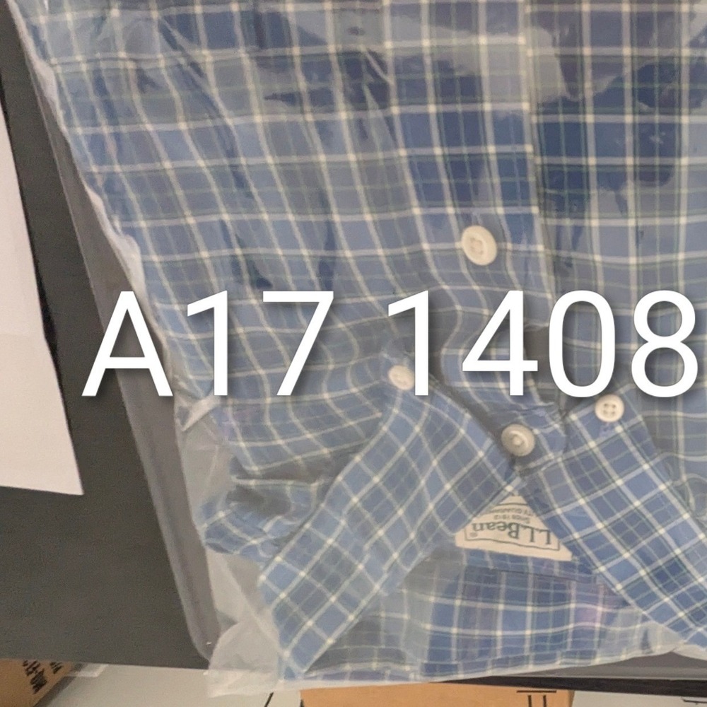 LL Bean Mens XL Blue Plaid Button Down Shirt Slightly Fitted Cotton 287889 - Picture 10 of 10